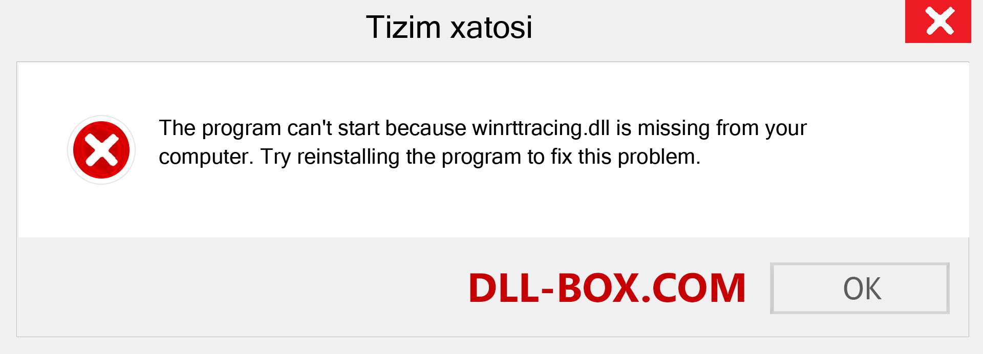 winrttracing.dll fayli yo'qolganmi?. Windows 7, 8, 10 uchun yuklab olish - Windowsda winrttracing dll etishmayotgan xatoni tuzating, rasmlar, rasmlar